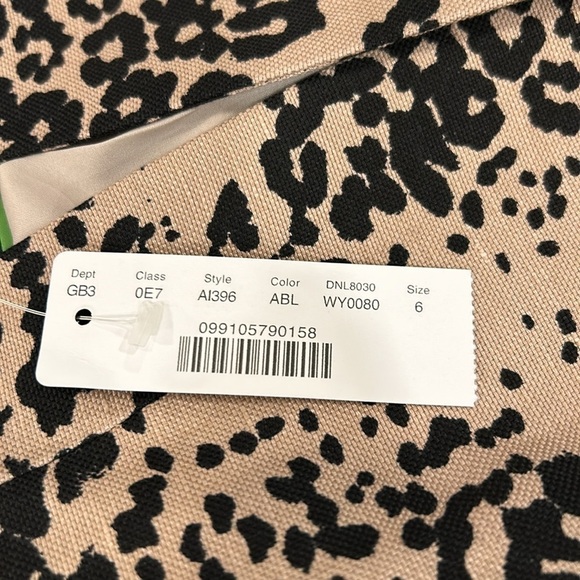 J. Crew Going-Out Blazer in Leopard Print Linen Blend Preppy Academia Size 6 NWT - Picture 7 of 16